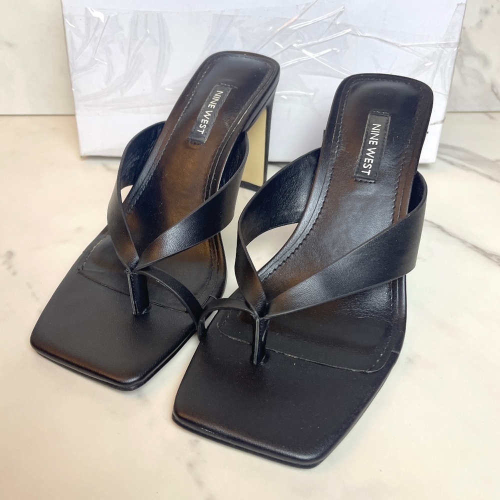 Nine West Black Women's Sandals in box